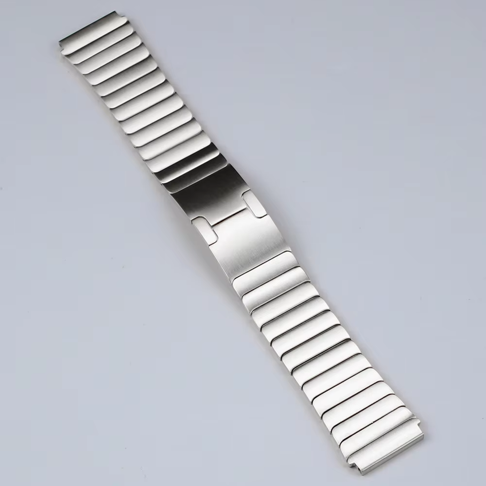 Titanarmband für Smartwatches, 22mm Breite, silberfarben