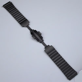 Schwarzes Titanarmband 22mm für Smartwatches, allergikergeeignet