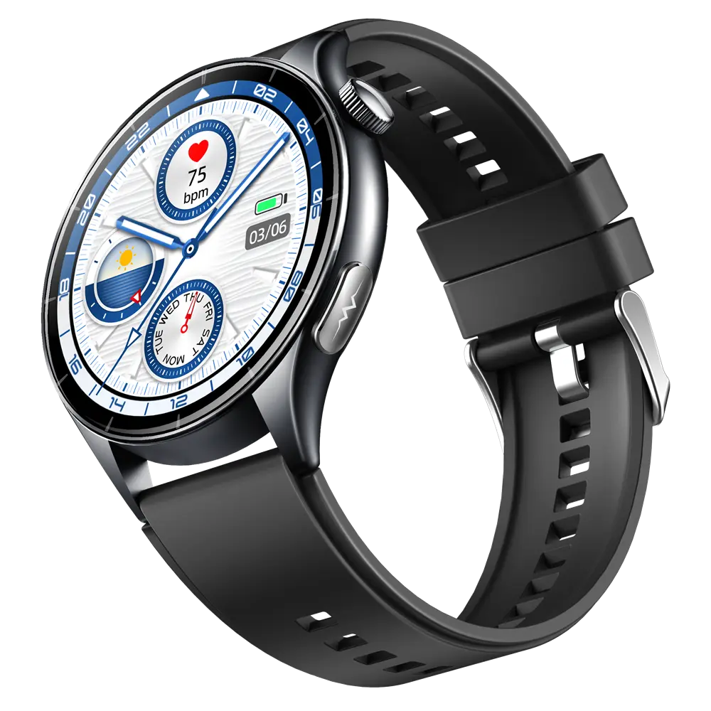 Smartwatch mit Herzfrequenzmessung, Datum und Wetteranzeige – Gesundheitsuhr mit klarem Display