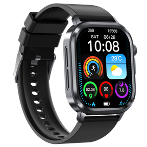 Smartwatch mit Gesundheitsmonitoring: Herzfrequenz, Schlaf, Schritte & Wetteranzeige auf Farbdisplay