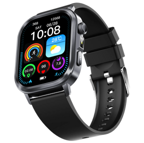 Smartwatch mit Gesundheitsmonitoring: Herzfrequenz, Schlaf, Schritte & Wetteranzeige auf Farbdisplay