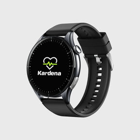 Kardena Gesundheitsuhr mit Herzfrequenz-Monitoring und schwarzem Silikonarmband