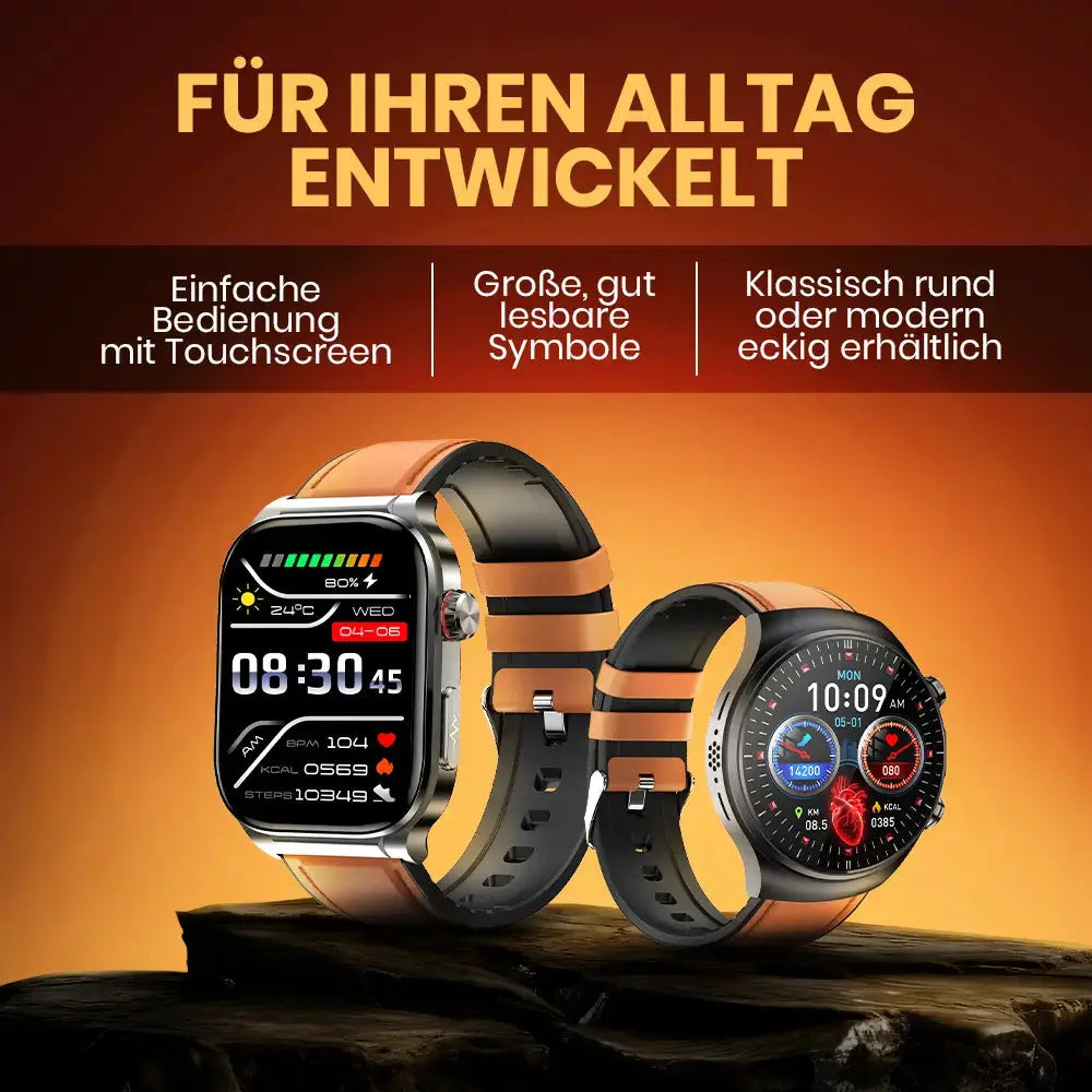 Kardena CARE Pro 5 – Gesundheitsuhr mit EKG, KI-Analyse, Pflegefunktion & Telefonie (2026) Kardena