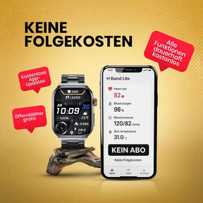 Kardena CARE Pro 5 – Gesundheitsuhr mit EKG, KI-Analyse, Pflegefunktion & Telefonie (2026) Kardena